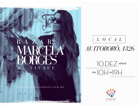 Graúna recebe bazar de blogueira Marcela Borges no sábado